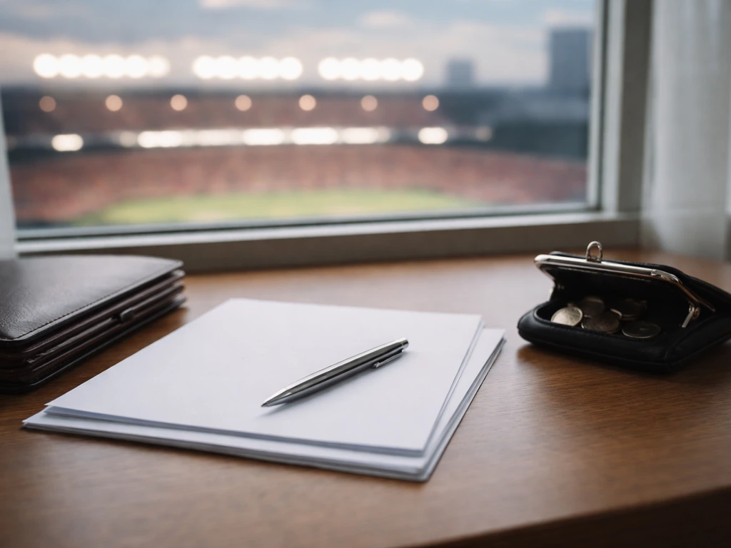 Close desk scene with blank contract papers, coins, and a pen symbolizing contract earnings drivers.