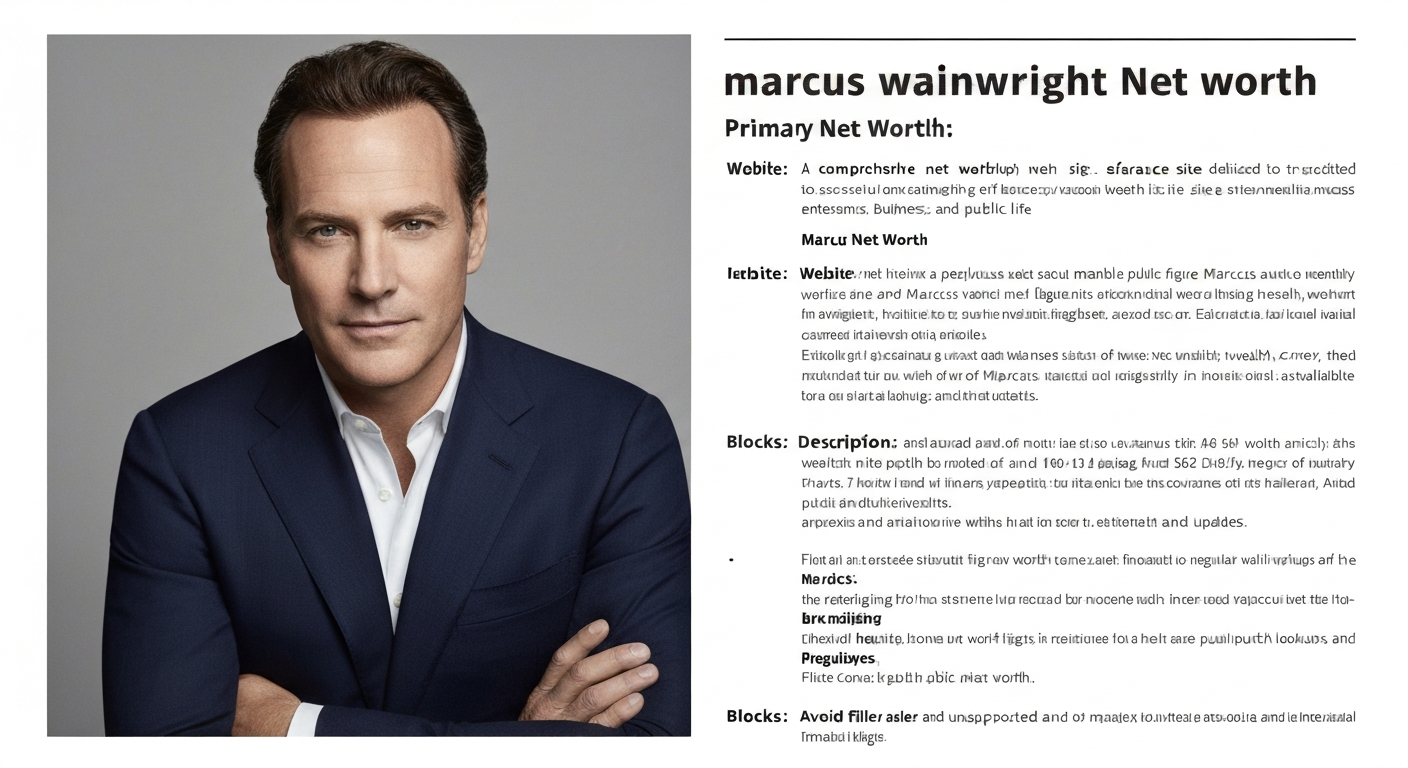 Marcus Wainwright Net Worth: Current Estimate & Breakdown